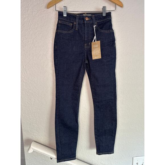 NEW Madewell Curvy High Rise Skinny Jeans 24S Lucille Wash H6388 Short Size 24 - Picture 3 of 7